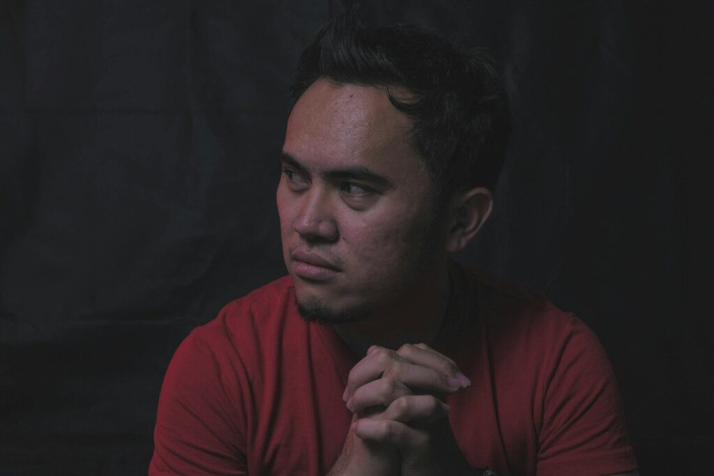 Tired man praying and asking God for strength to get back up_Word Anchored